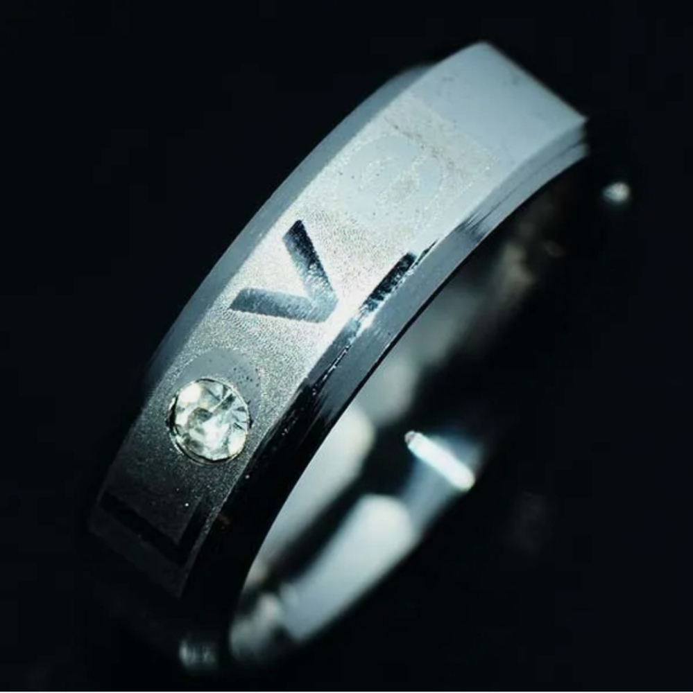 Stainless Steel Love Ring-Size 9